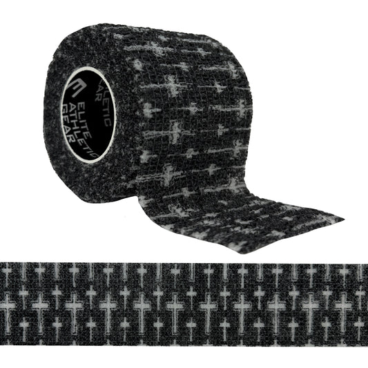 Faith Cross Black Self Stick Athletic Tape