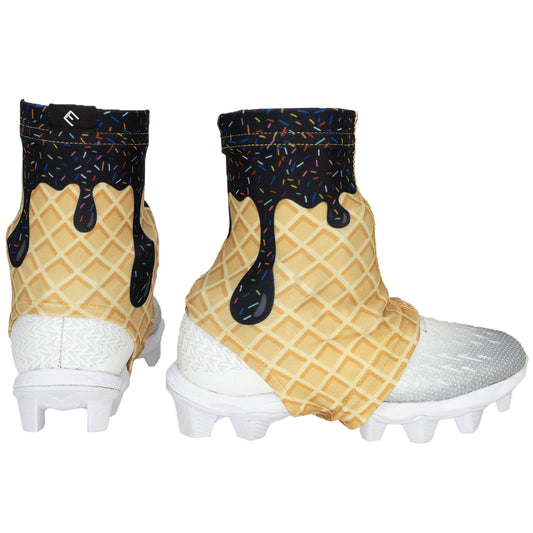 Black Ice Cream Cleat Covers (Spats)