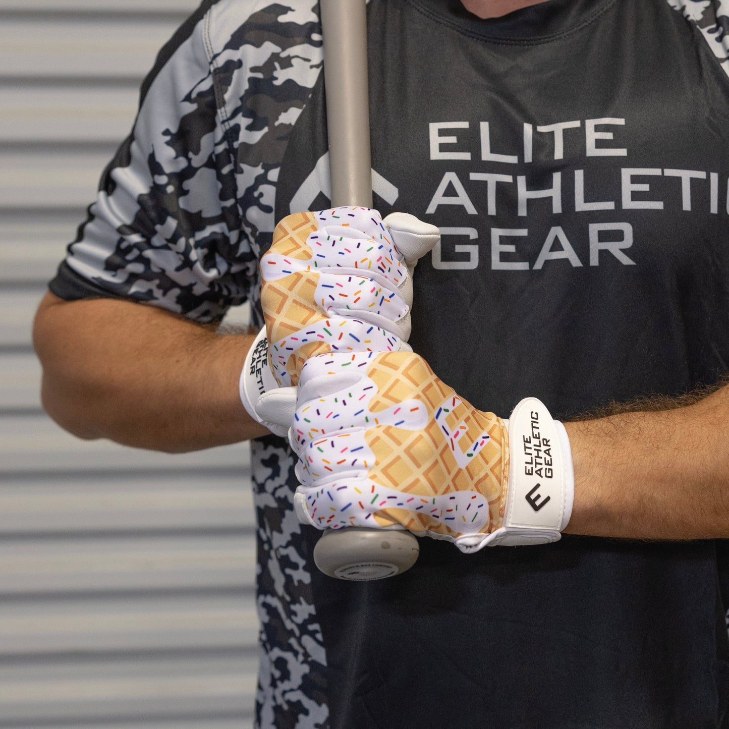 White Ice Cream Batting Gloves