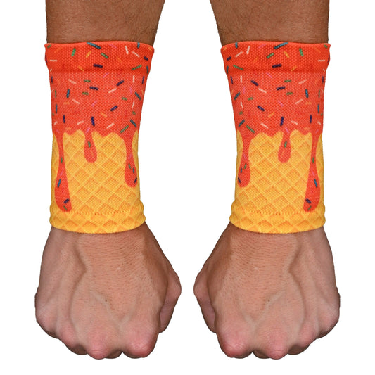 Orange Ice Cream Wrist Support Sleeves